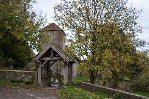 View of Lydden church from the outside