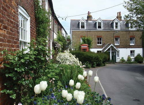 View of cottages in Northbourne
