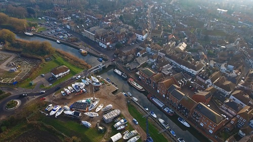 aerial view of Sandwich