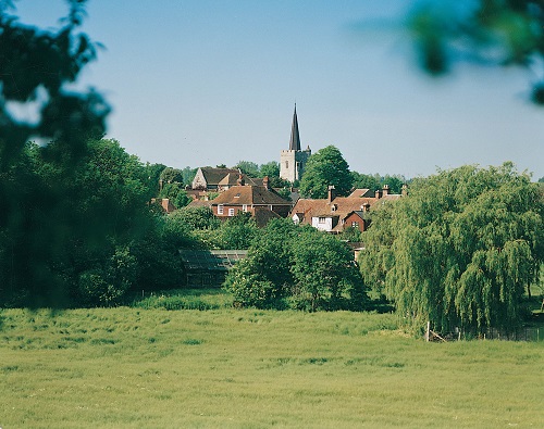 View of Wingham village and church