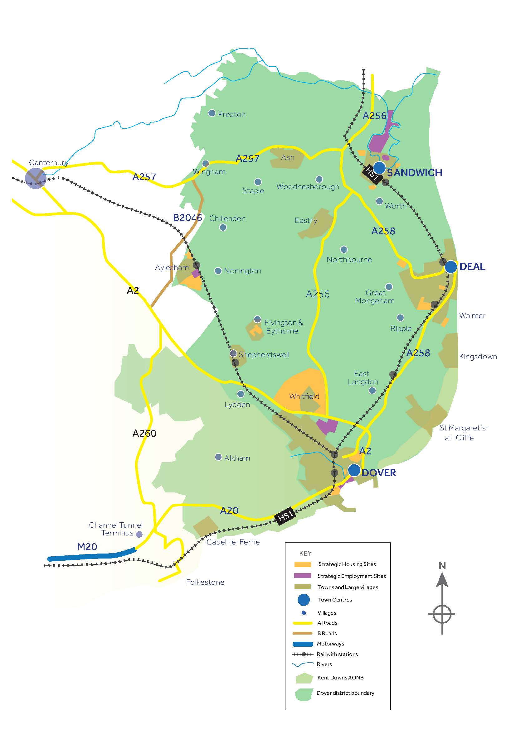 Dover District Key Diagram